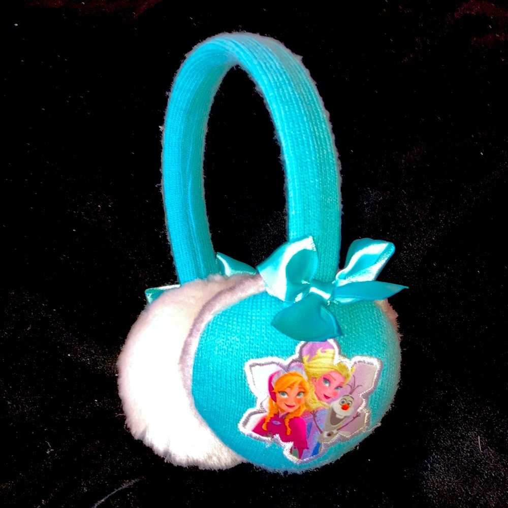 Elsa & Anna Frozen Disney earmuffs EUC-like new princess bows